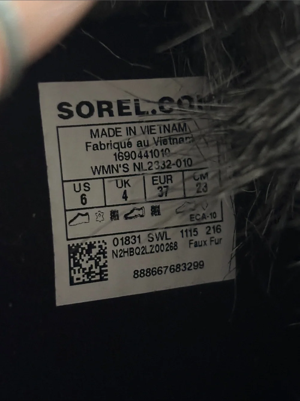 Sorel Boots Womens 6  Black Tofino II Faux Fur Lined Waterproof Snow NWOB